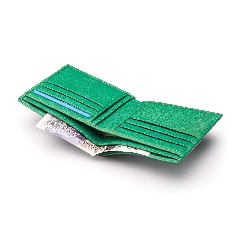 RFID wallet, emerald, interior