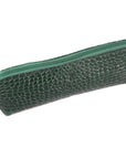 Green Croc Large Leather Pencil Case