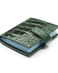 Green Croc Multiple Leather Card Wallet