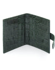 Green Croc Multiple Leather Card Wallet