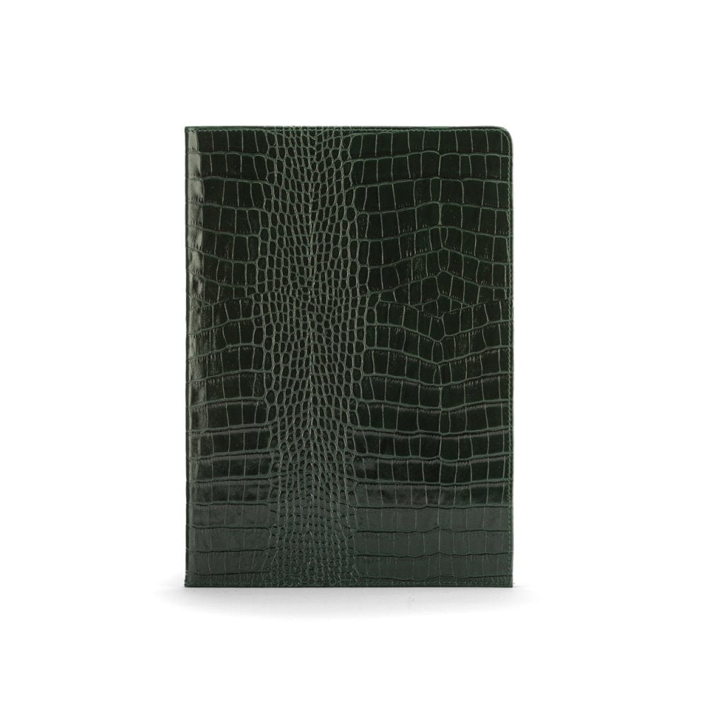 Green Croc Simple Leather Document Folder
