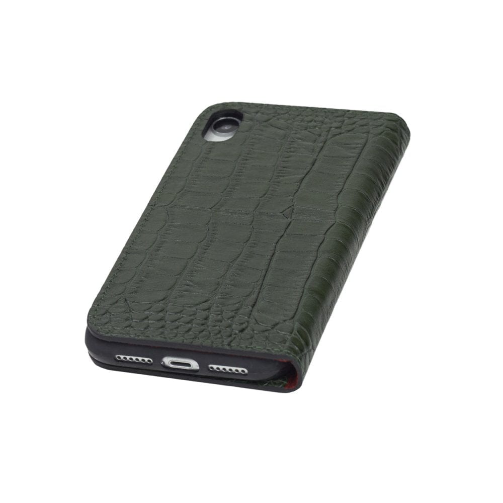 Green Croc With Red iPhone XR Wallet Case 