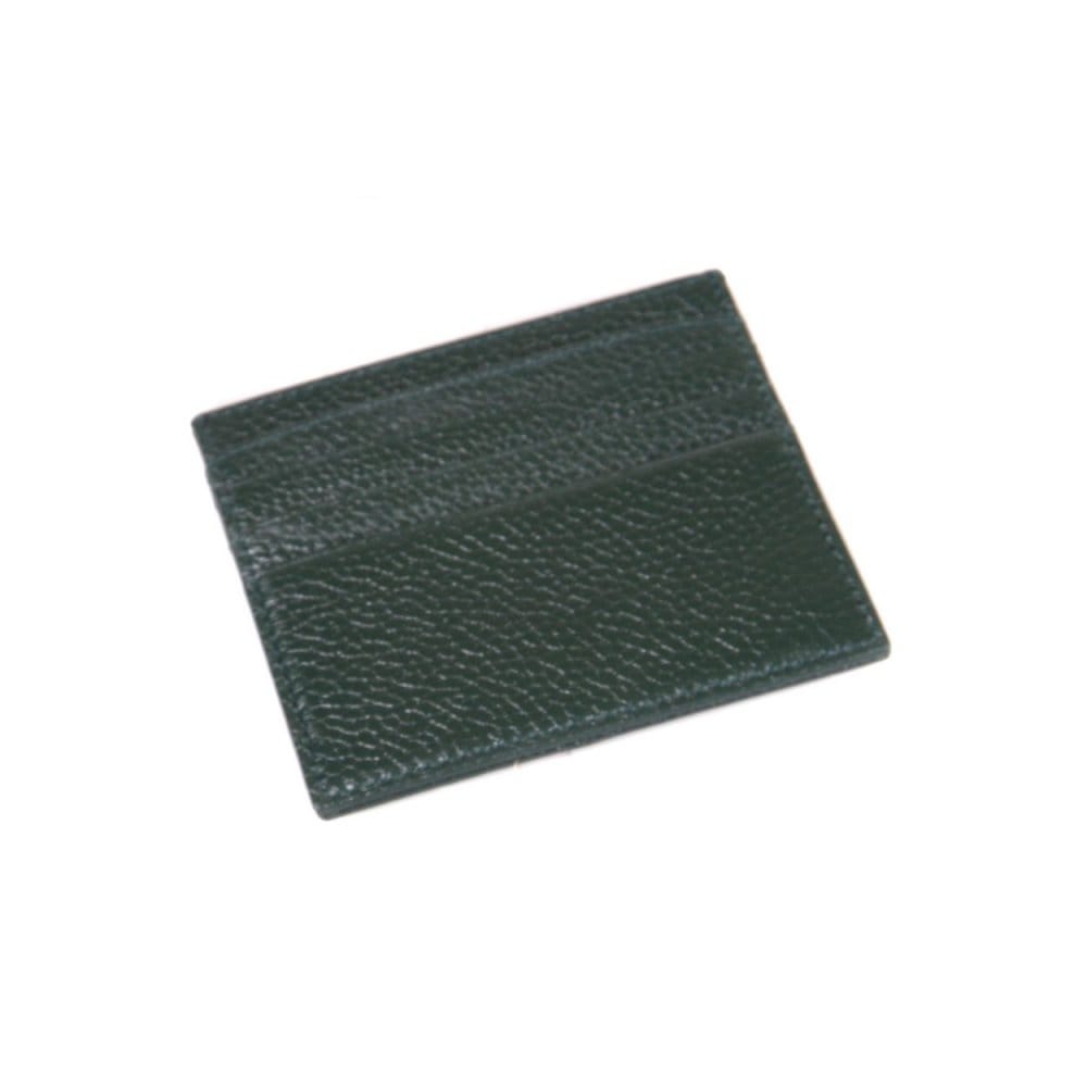 Green Full Grain Flat Leather 8 Credit Card Wallet