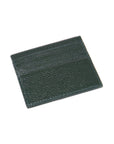 Green Full Grain Flat Leather 8 Credit Card Wallet