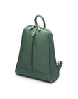 Ladies leather backpack, green, side