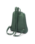 Ladies leather backpack, green, rear view