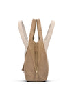 Large Woven Leather Bag - Green
