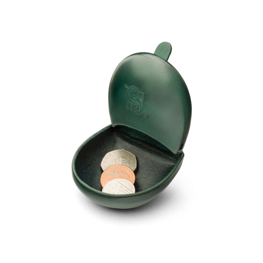 Moulded Compact Coin Purse - Green