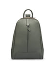 Ladies leather backpack, grey, front view