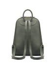 Ladies leather backpack, grey, back