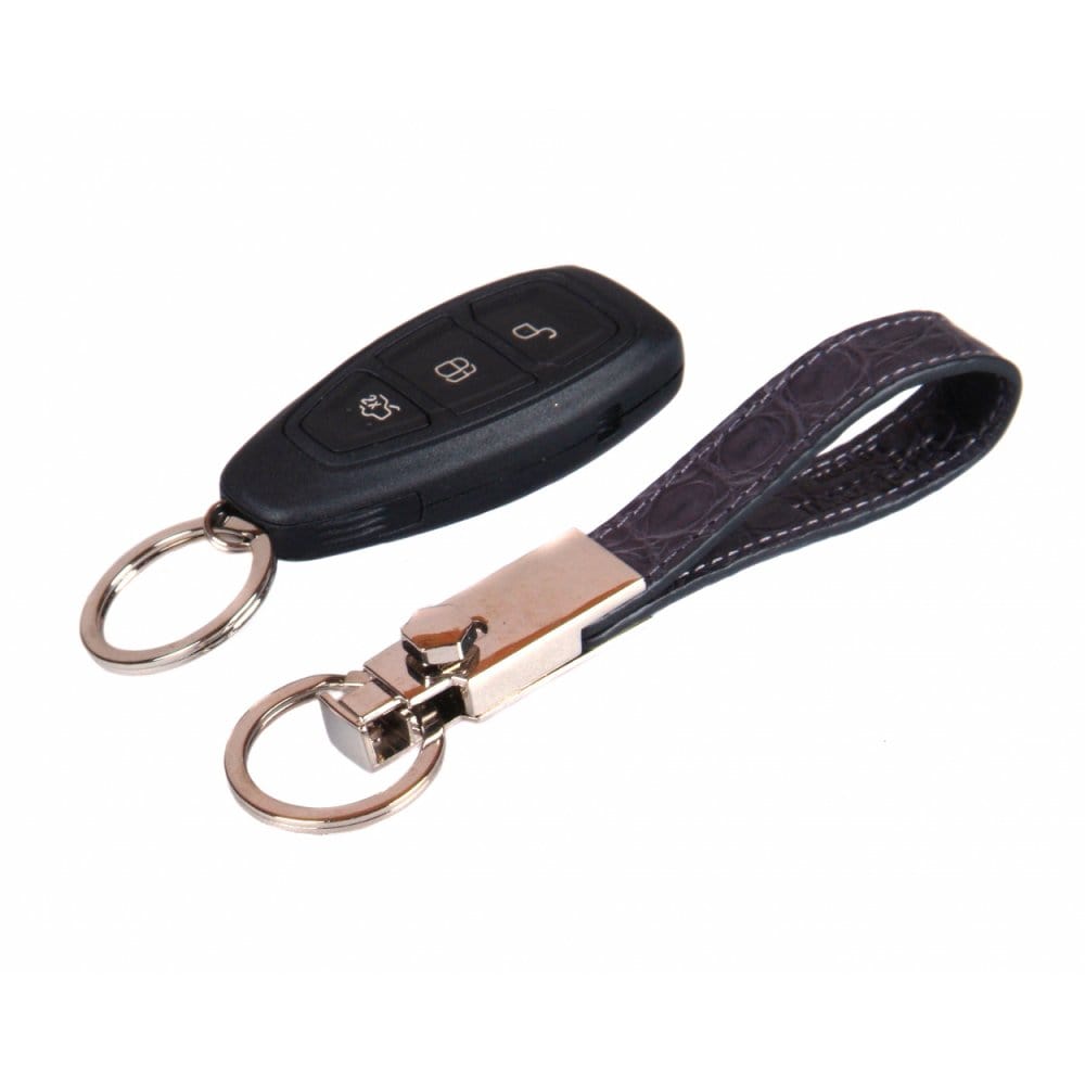 Grey Real Croc Detachable Key Ring