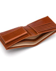 Leather wallet with coin purse, havana tan, inside