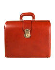 Gladstone doctor's briefcase, havana tan, front view