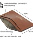 RFID Flat Leather Card Holder, havana tan,, features