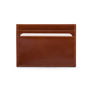 Havana Tan Flat Leather Credit Card Wallet 4 CC