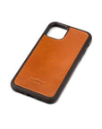 iPhone 11 protective leather back cover, havana tan, front