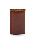 Key wallet with detachable key fob, havana tan, front