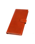 Leather multiple business card wallet, light tan, front