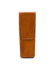 Leather pen case, havana tan, front