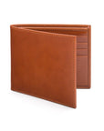 Havana Tan Compact Leather Billfold Wallet With RFID Protection