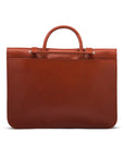 Leather music bag, havana tan, back