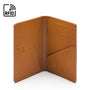 RFID bifold credit card holder, tan saffiano, inside view