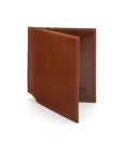 Havana Tan Compact Leather Money Clip Wallet