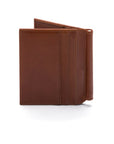 Havana Tan Compact Leather Money Clip Wallet