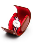 Single watch roll, havana tan, with detachable pad