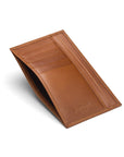 Havana Tan Slim Flat Leather Pocket Jotter Card Wallet