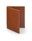 RFID leather credit card holder, havana tan, front