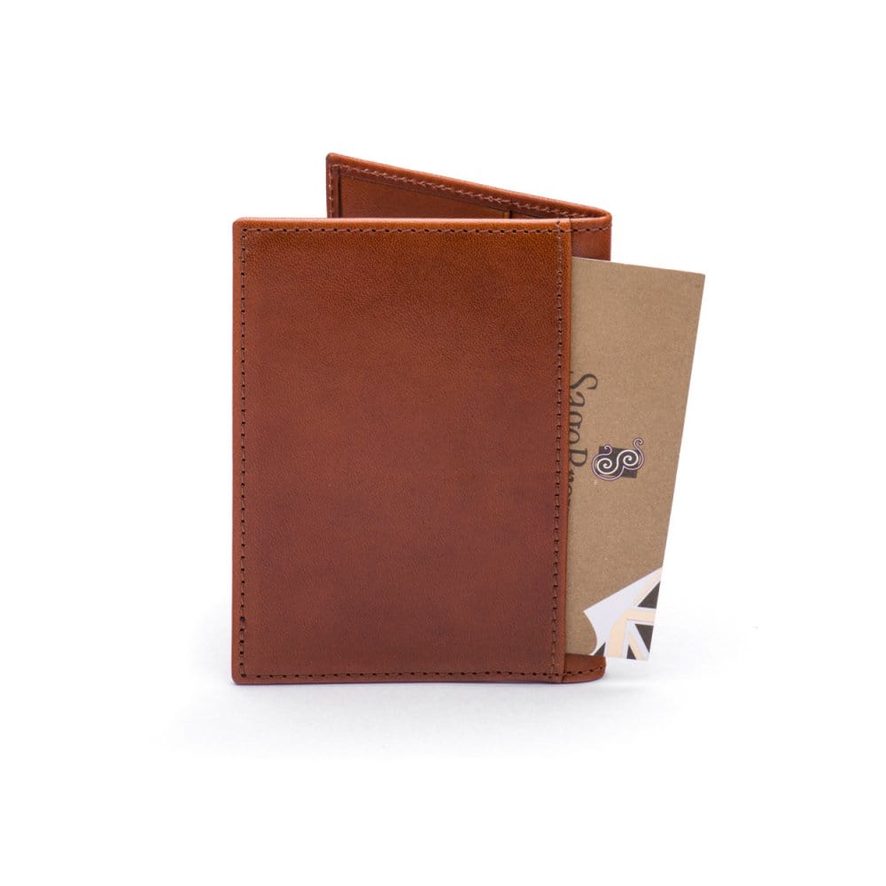 Havana Tan Slim Leather Credit Card Wallet With RFID Protection