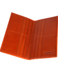 Havana Tan Slim Leather Tall Top Pocket Wallet With 12 CC