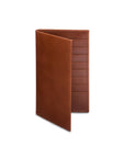 Tall leather suit wallet 16 CC, havana tan, front