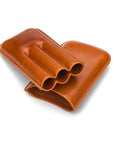 Havana Tan Triple Leather Cigar Case