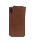 iPhone XS Max wallet case, havana tan, back