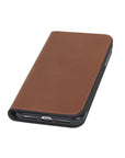 iPhone XS Max wallet case, havana tan, front