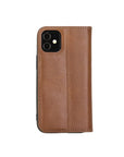 Havana Tan With Green Leather iPhone 12 Mini Wallet Case 