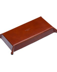 Rectangular valet tray, havana tan with green, base