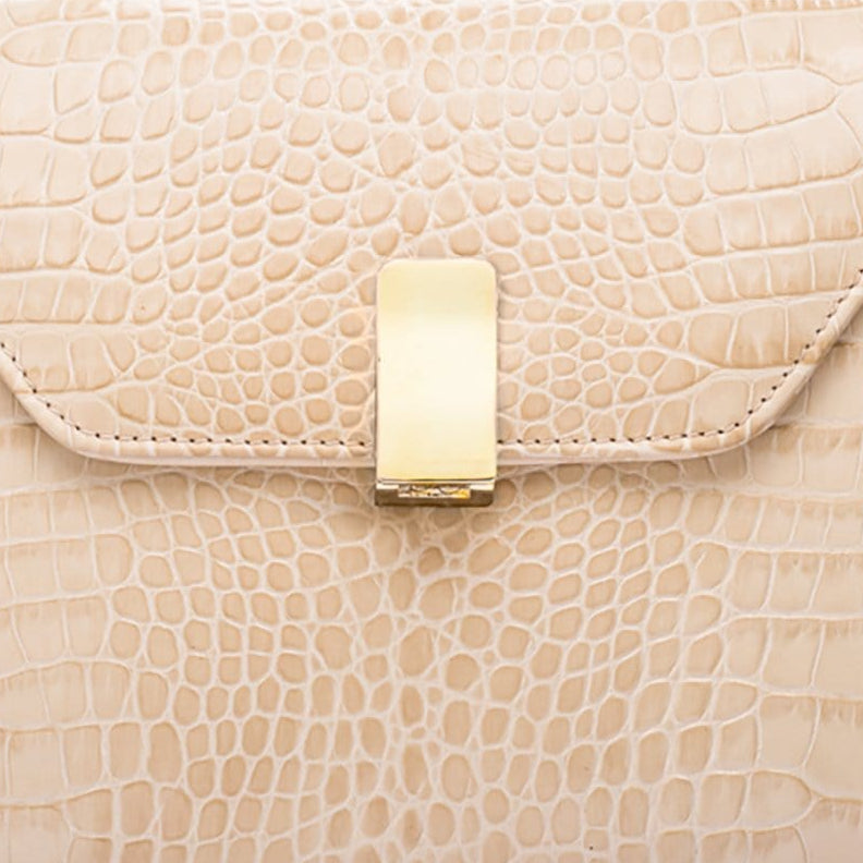 Ivory Leather Sabrina Bag