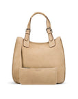 Megan Nubuck Hobo Handbag - Ivory