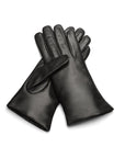 Cashmere lined leather gloves ladies, black