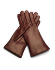 Cashmere lined leather gloves ladies, burgundy