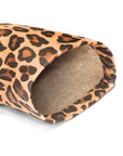 Cashmere lined leather gloves ladies, leopard, inside