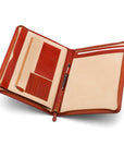 A4 leather notepad folder, light tan, inside