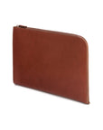 A4 zip around leather folder, light tan, side