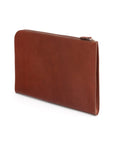 A4 zip around leather folder, light tan, back