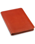 A5 zip around leather folder, light tan, front