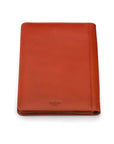 A5 zip around leather folder, light tan, back