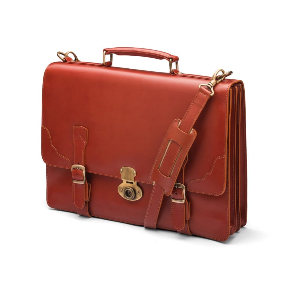 Tan 2024 leather satchel